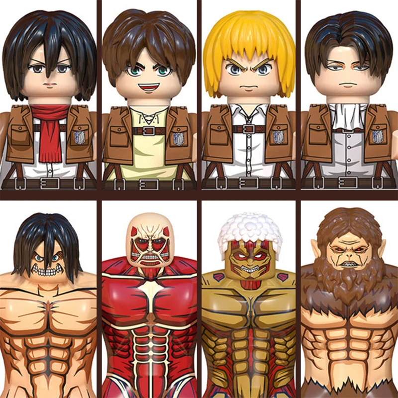 WM6148 atak na Levi Ackerman tytana i gigant Mikasa Annie japońskie anime cegły mini figurki figurka klocki prezenty