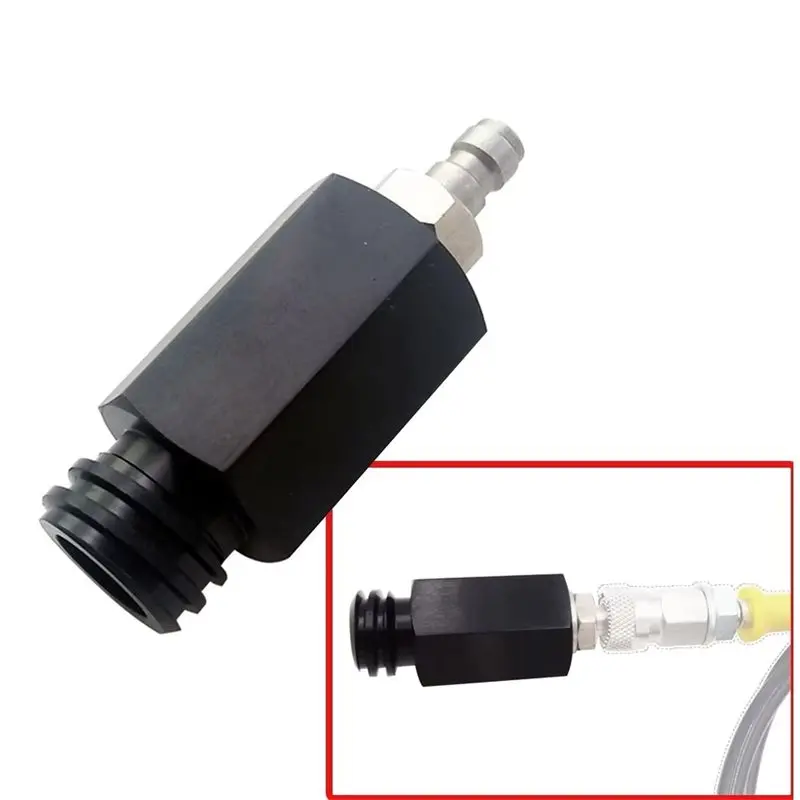 For Tr21-4 Threads Quick Disconnect Adapter 8Mm Male For Soda Maker Machine To External CO2 Tank Bottle, Black And Silver B-AT36