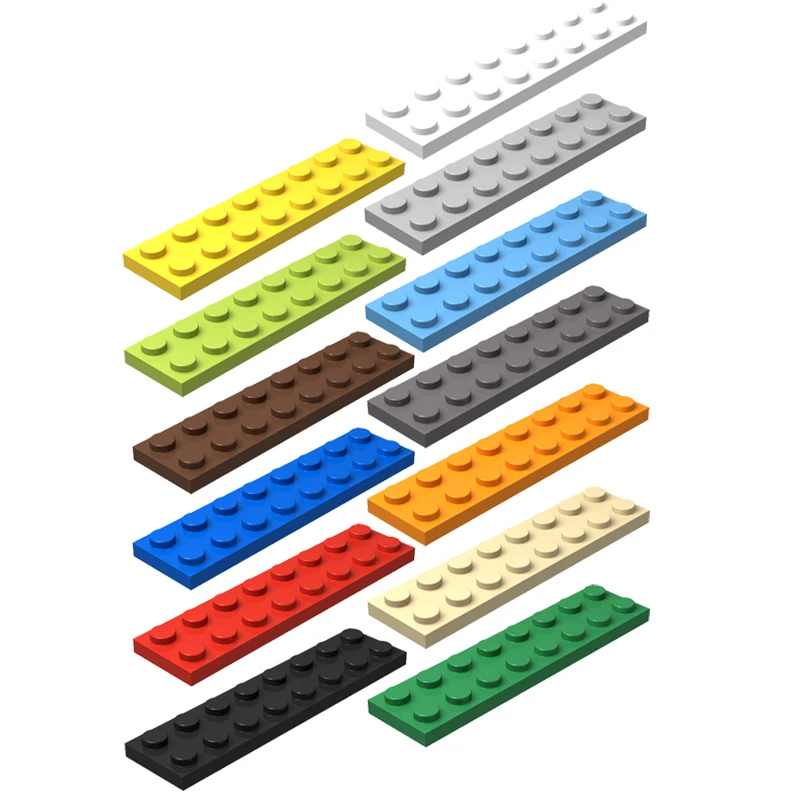 20pcs MOC 3034 Assembles Particles Accessories Components 2x8 Normal Board Bricks Colorful Building Blocks Educational Toy City