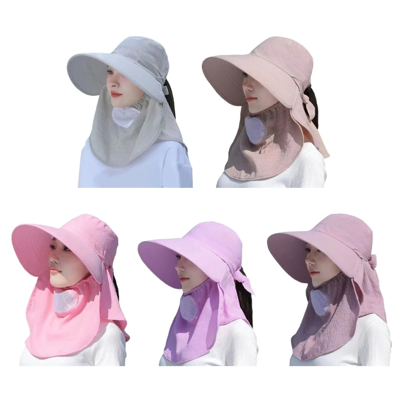 Sunproof Ponytail Hat Breathable Face Cover Sun Hat for Adult Teens Fishing Drop Shipping