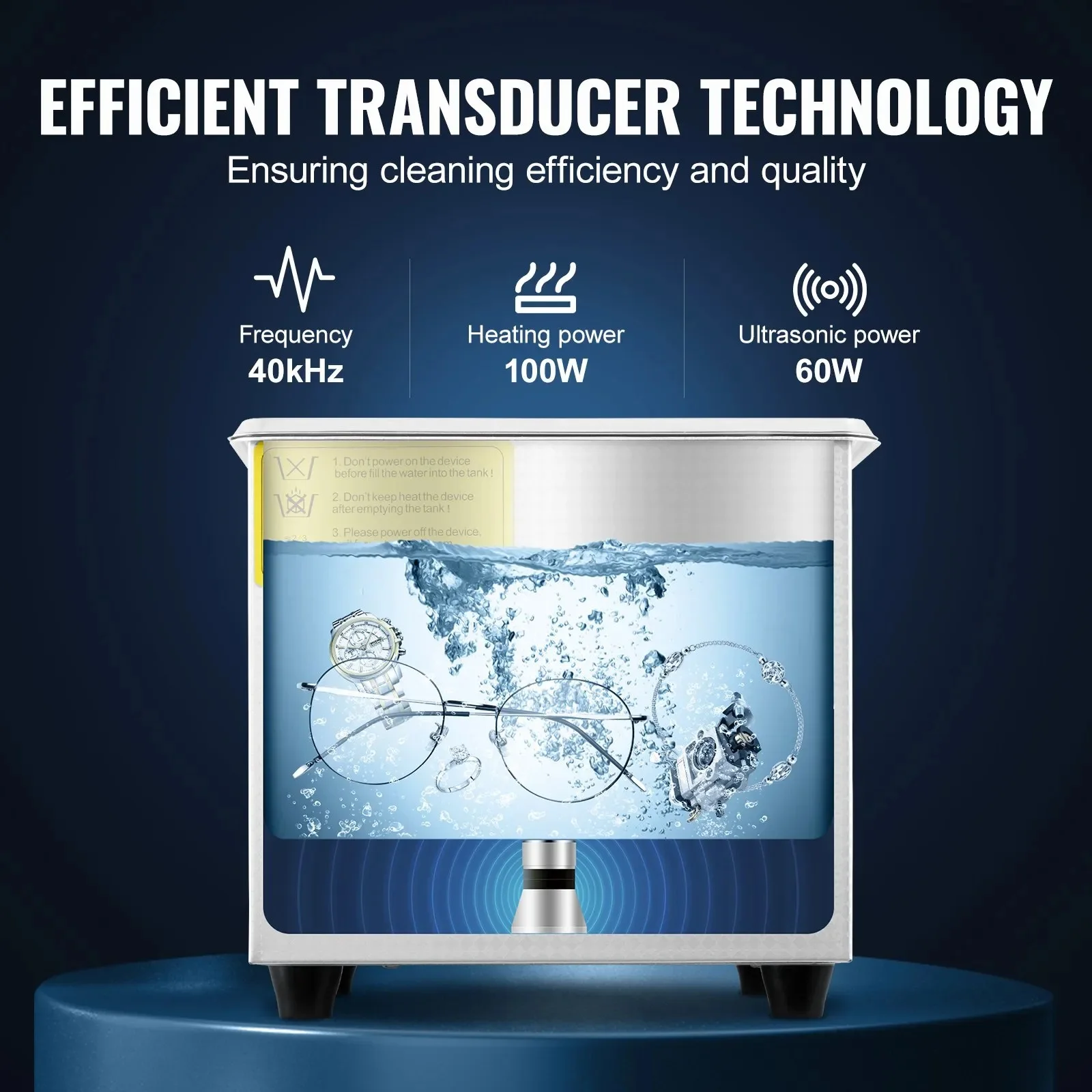 SIHAO Portable 1.3L Ultrasonic Cleaner Machine Washing Machine w/ Digital Timer Ultrasound Home Jewelry Clean Appliances view 5