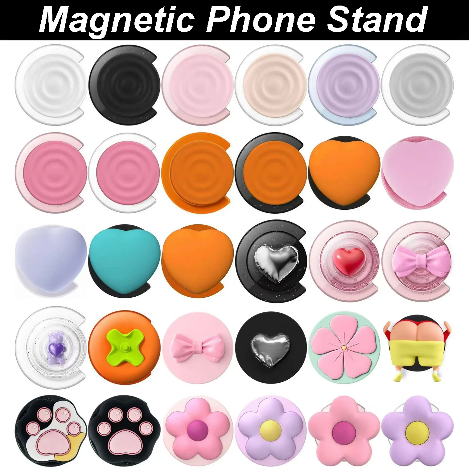 

87 Styles Magnetic Silicone Magnetic Phone Stand for IPhone 12 13 14 15 16 17 Pro Max for Galaxy S26 Ultra