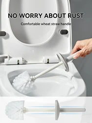 Plastic Toilet Brush With Standing Base Long Handle Toilet Cleaning Brush For WC Bathroom Accessories Cleaning Tools