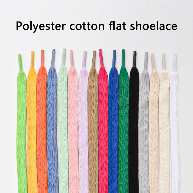 Cotton Shoelaces For Sneakers Flats Shoe laces Tennis Men And Women Casual Shoe Laces 1CM Width Accesories Shoestring