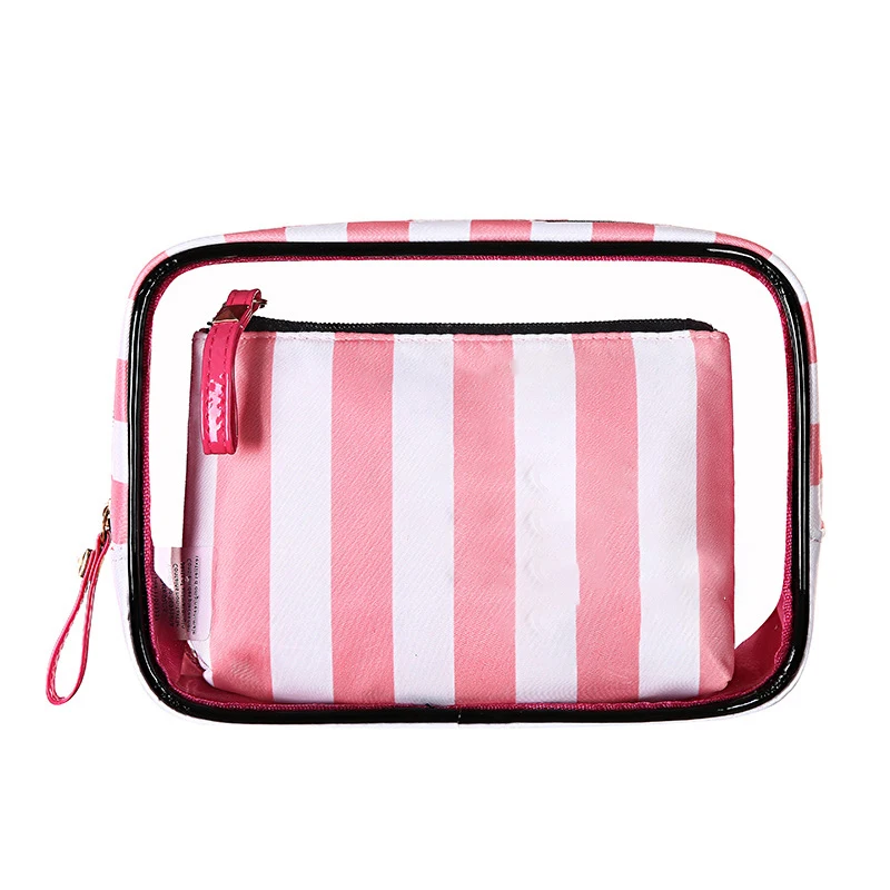 3 Transparent Pvc Makeup Bags Women Essential Organizer Bag Large Capacity Travel Makeup Bag Makeup Bag Case