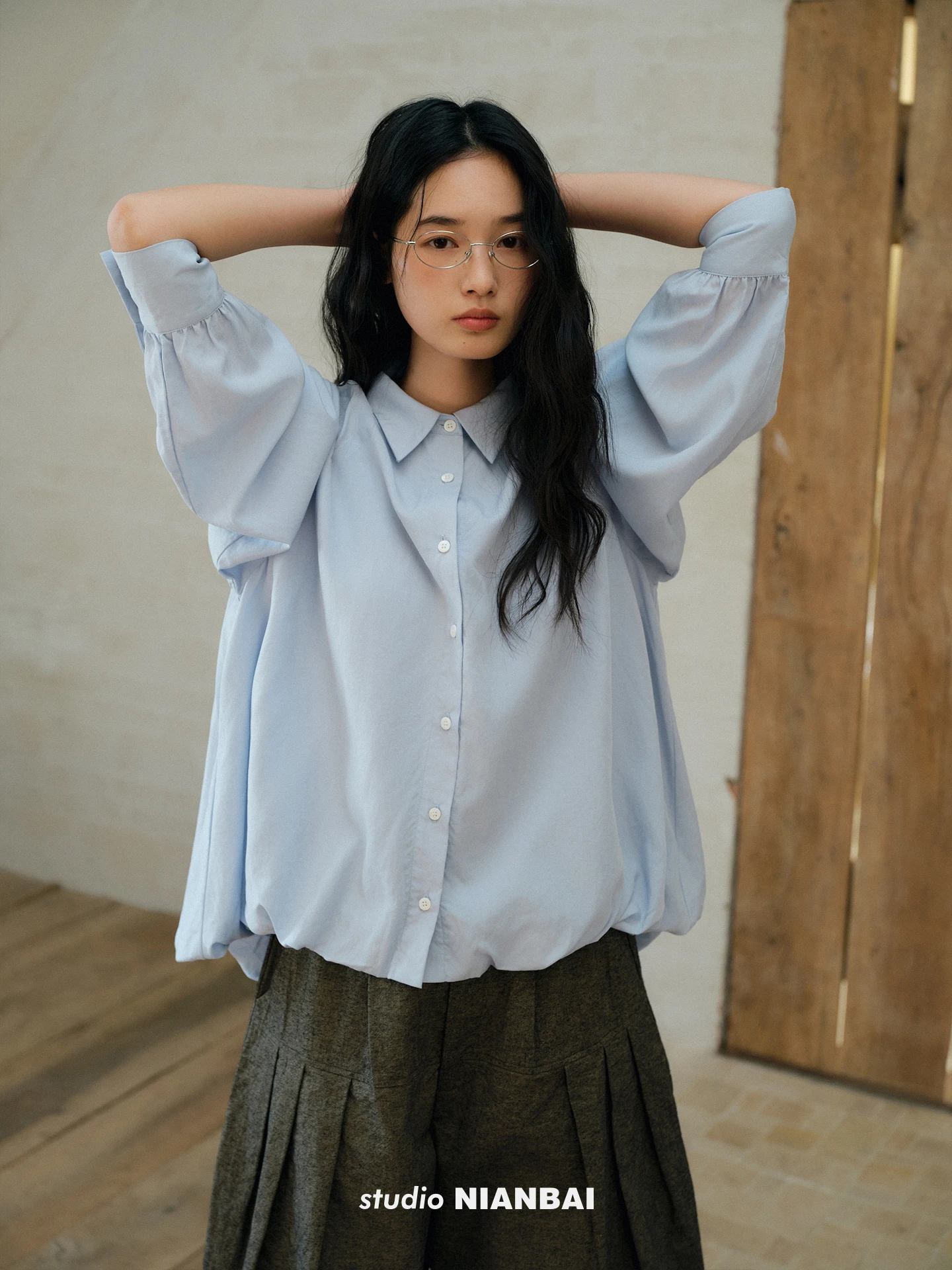 

Niai Larsele Soft Skin-friendly Long Sve irt Spring 2026 Commute Sle Loose Fit Women's Faion Floral Print