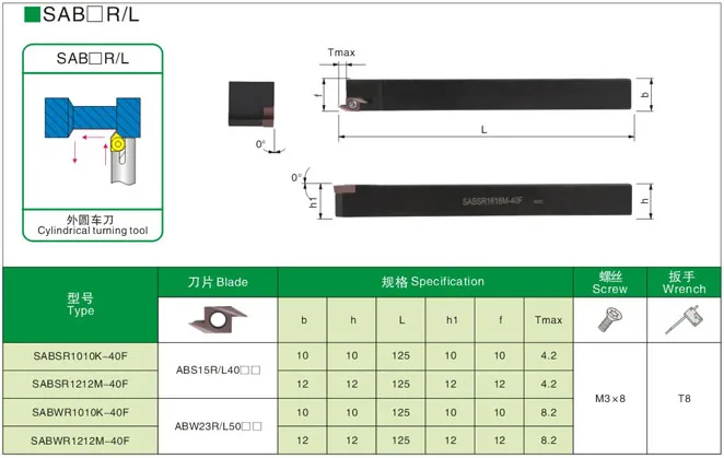 1 قطعة SABSR SABSR1010K B-SABSL1010K 40F أداة حامل بعد تحول شريط أدوات القطع باستخدام الحاسب الآلي المعادن فراق أداة التصنيع باستخدام الحاسب الآلي رغوة