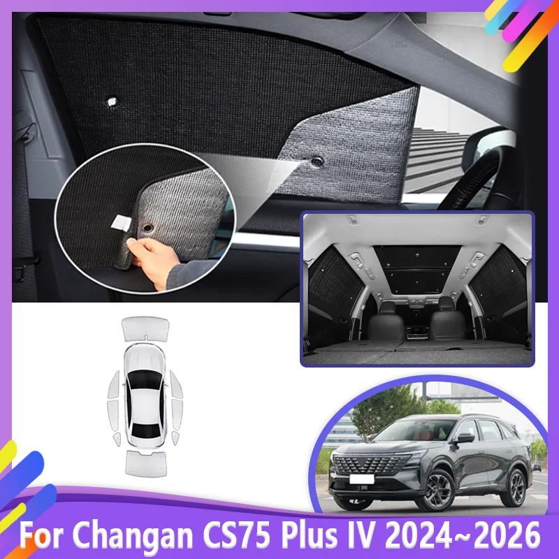 

Автомобильный солнцезащитный козырек для Changan CS75 Plus IV, аксессуары C928 2024 2025 2026, автомобильный солнцезащитный козырек, теплоизоляционный солнцезащитный козырек, автомобильные аксессуары