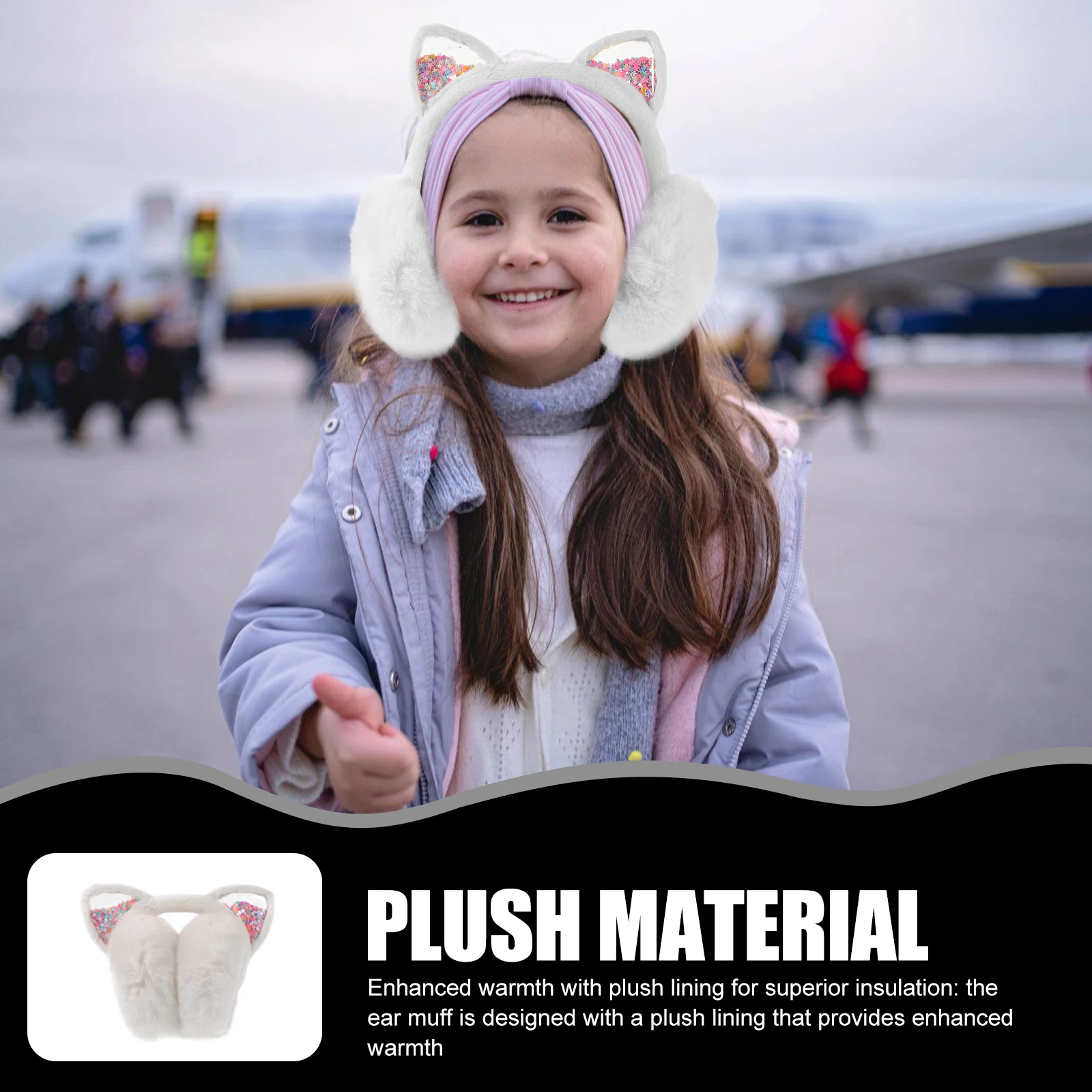 

Ear Warmers Earmuffs Cuff Fuzzy Cold Outdoor Accessories White Has