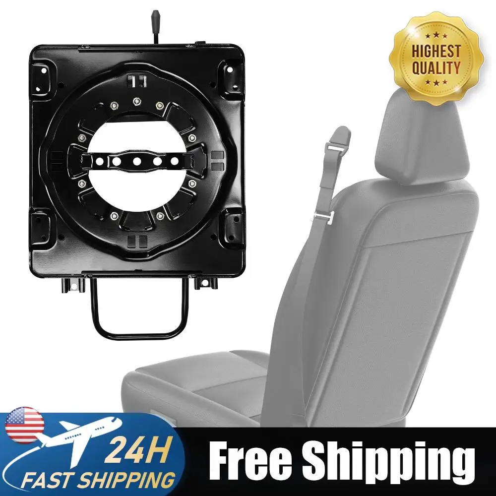 

3mm Steel Plate Cold-rolled Steel Swivel Car Seat Base W/ Slider Swivel Chair Base Replacement Accessories for Car Boat Bus&more