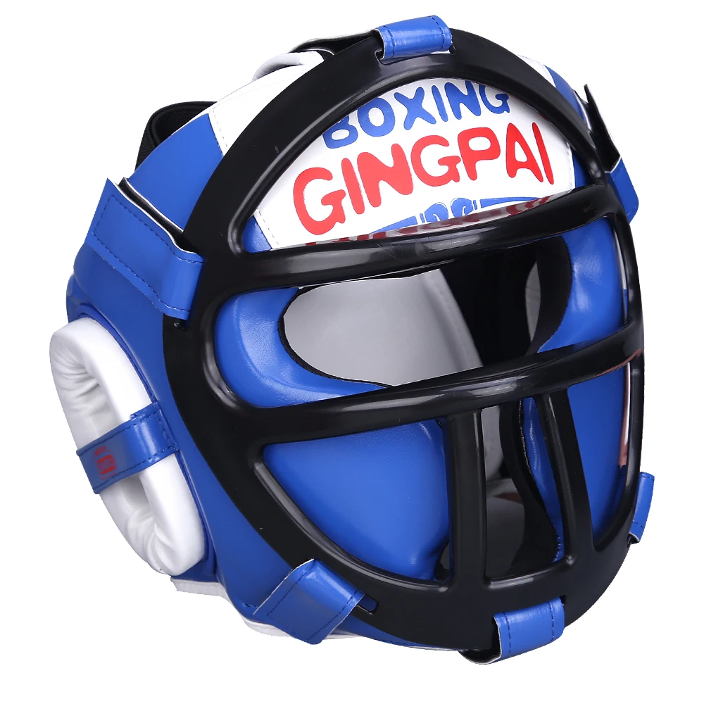 Hochwertiger PU-Leder Boxhelm Kopfschutz für Kinder Professioneller Wettkampf-Kopfschutz MMA Muay Thai Kickboxen Kopfschutz – Detail 10