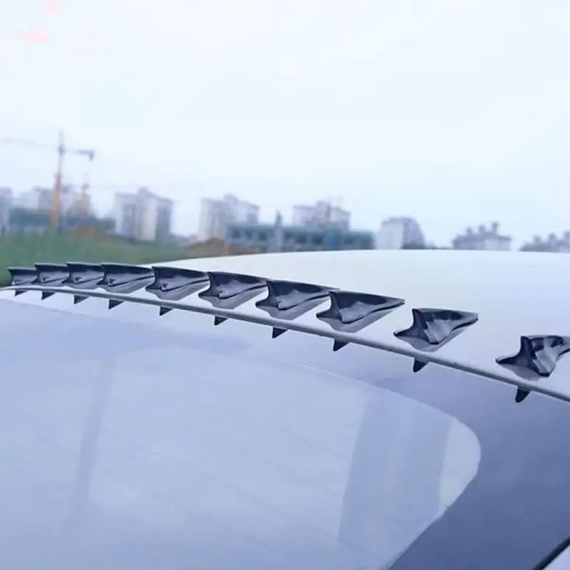 Wing Roof Spoiler 10pcs Roof Modification Kit Shark Fin Diffuser Diffuser Shark Fin Shark Fin Accessory Shark Fin Spoiler Shark