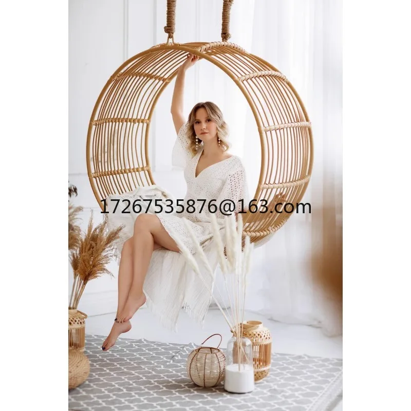 

Outdoor leisure rattan hanging basket recliner courtyard swing bed waterproof sunscreen open-air balcony furniture
