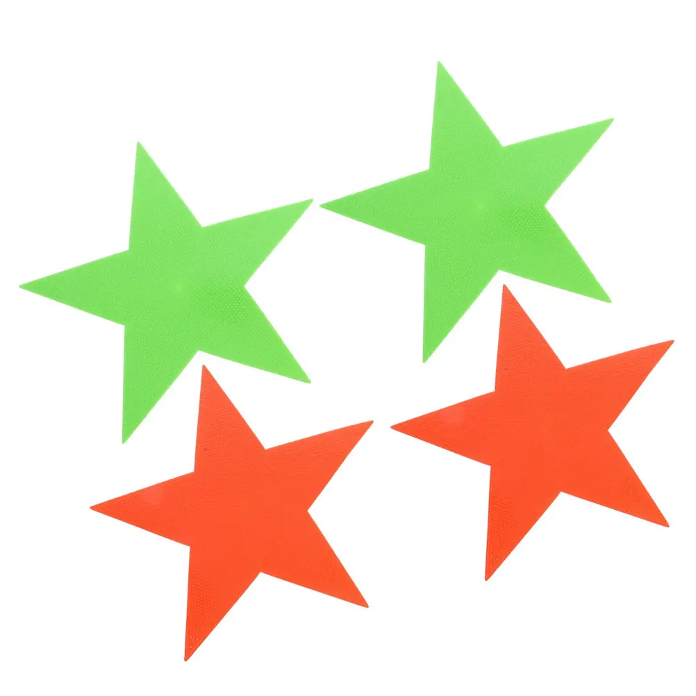 

Набор из 4 маркеров для пола в форме звезды, нескользящие, разноцветные, для класса, дома, офиса, спортивных тренировок и развития ловкости