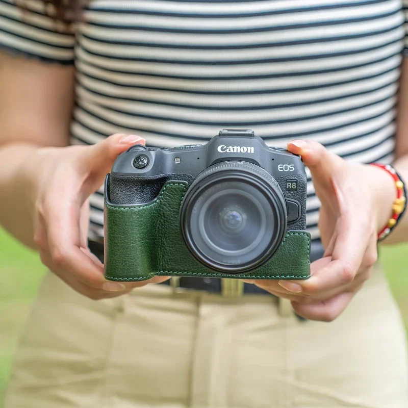 

ГОРЯЧИЙ кожаный защитный чехол для камеры ручной работы для Canon R8/RP, защитный кожаный чехол для камеры R8/RP в стиле ретро