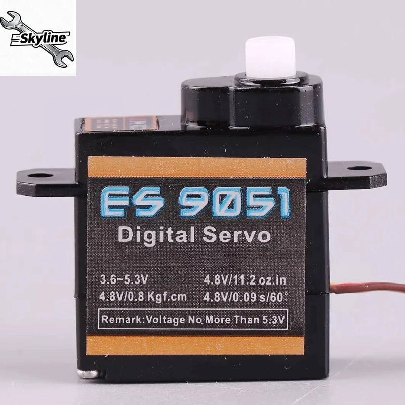 ES9051 4.3g Digital Servo for RC Fixed Wing Aircraft, Micro Servo for 3D F3P Indoor Plane, High Precision