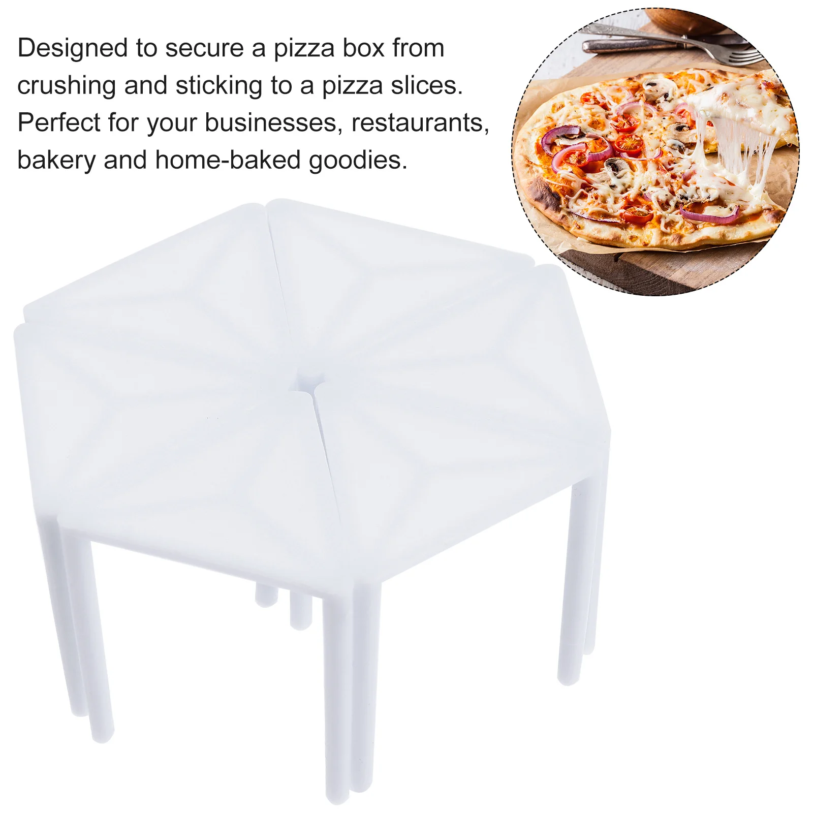 

100Pcs Plastic Pizza Tripod Stand Anti-Stick Fixing Frame Support Holder for Catering Restaurant Bakery Supplies