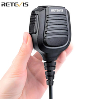 Retevis 10pcs Retevis 2 Pin IP54 Waterproof Speaker Microphone With 3.5mm Audio Jack PTT For Kenwood For Baofeng TYT Radio