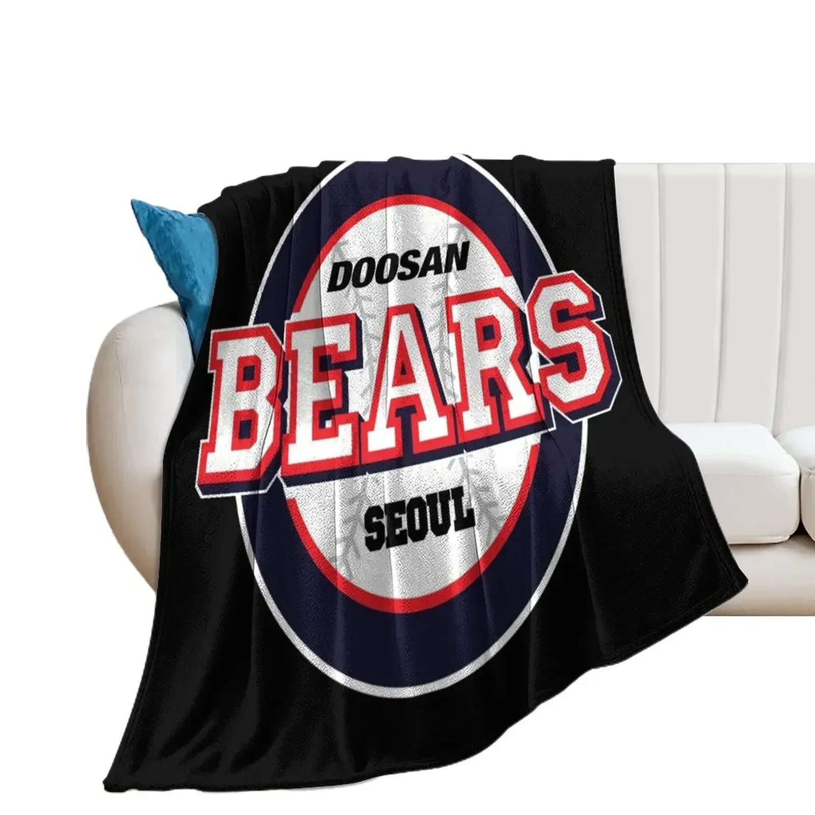 DOOSAN BEARS Throw Blanket warm for winter Luxury Blankets