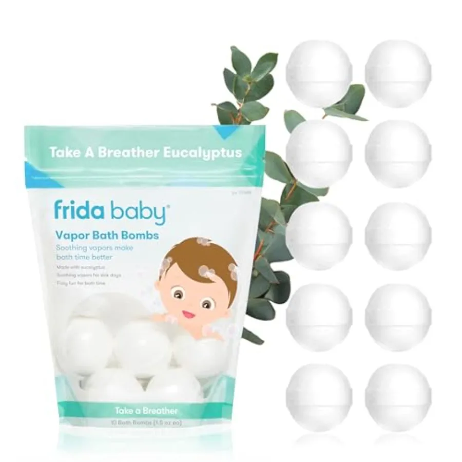 Frida Baby Natural Vapor Bath Bombs for Toddlers and,Essential Oil Bath Bombs for Aromatherapy