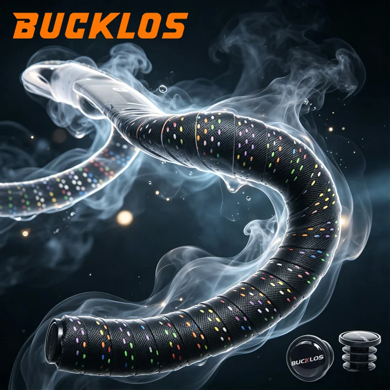 BUCKLOS Rennrad-Lenkerband Stoßdämpfendes Gravel-Bike Lenkerband Fahrrad-Lenkerumwicklung Professionelle Fahrradteile