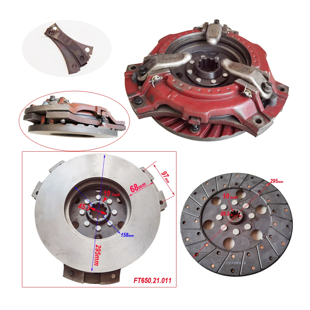 FT650.21.011 , Clutch for Lovol FT 65-70 series tractor, please check the dimensions firstly