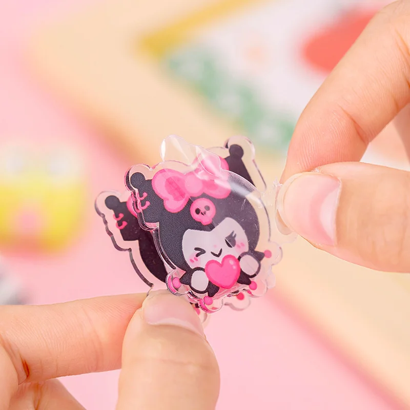 Imagem -05 - Sanrio Kuromi Melody Kitty Acrílico Clip Bonito Photo Craft Decoração Faça Você Mesmo Notas Carta Clipes de Papel Escritório Material Escolar 48 Pcs Lot