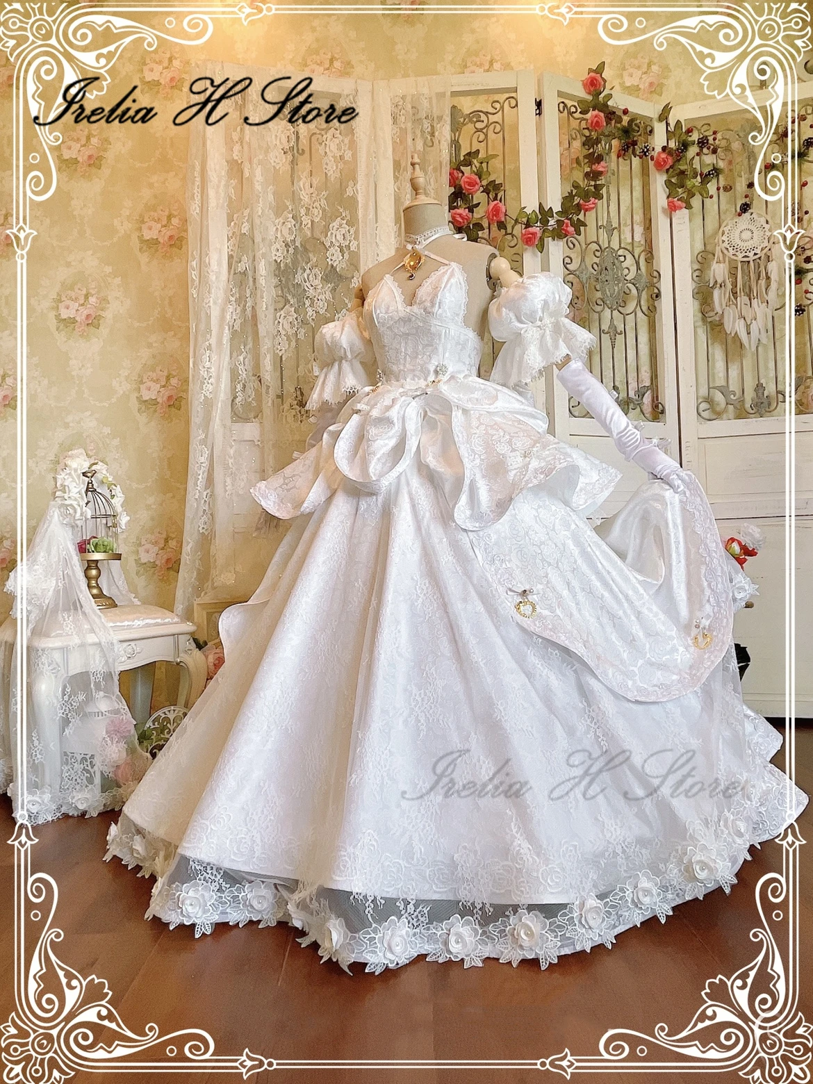 

Irelia H Customized M950A from Girls Frontline M950A Cosplay Costume Wedding dress female bride High quality