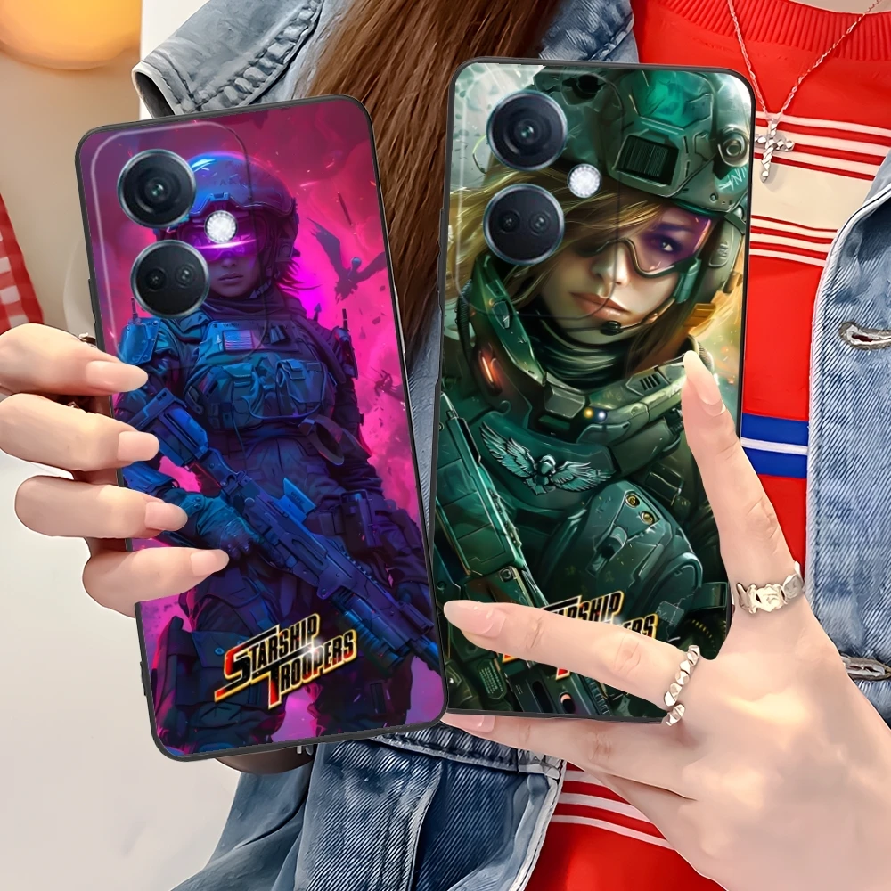 Starship Troopers Mobile Cell Phone Case for OPPO Find X5 X3 X2 A93 Reno 8 7 Pro A74 A72 A53 Black Soft Phone Cover Shell