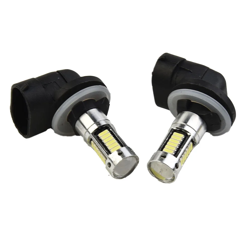 2Pcs Car H27 881 LED Headlight Fog Light 30W 1800LM DRL Bulbs 4014 30SMD 6000k Auto White Daytime Driving Lamps