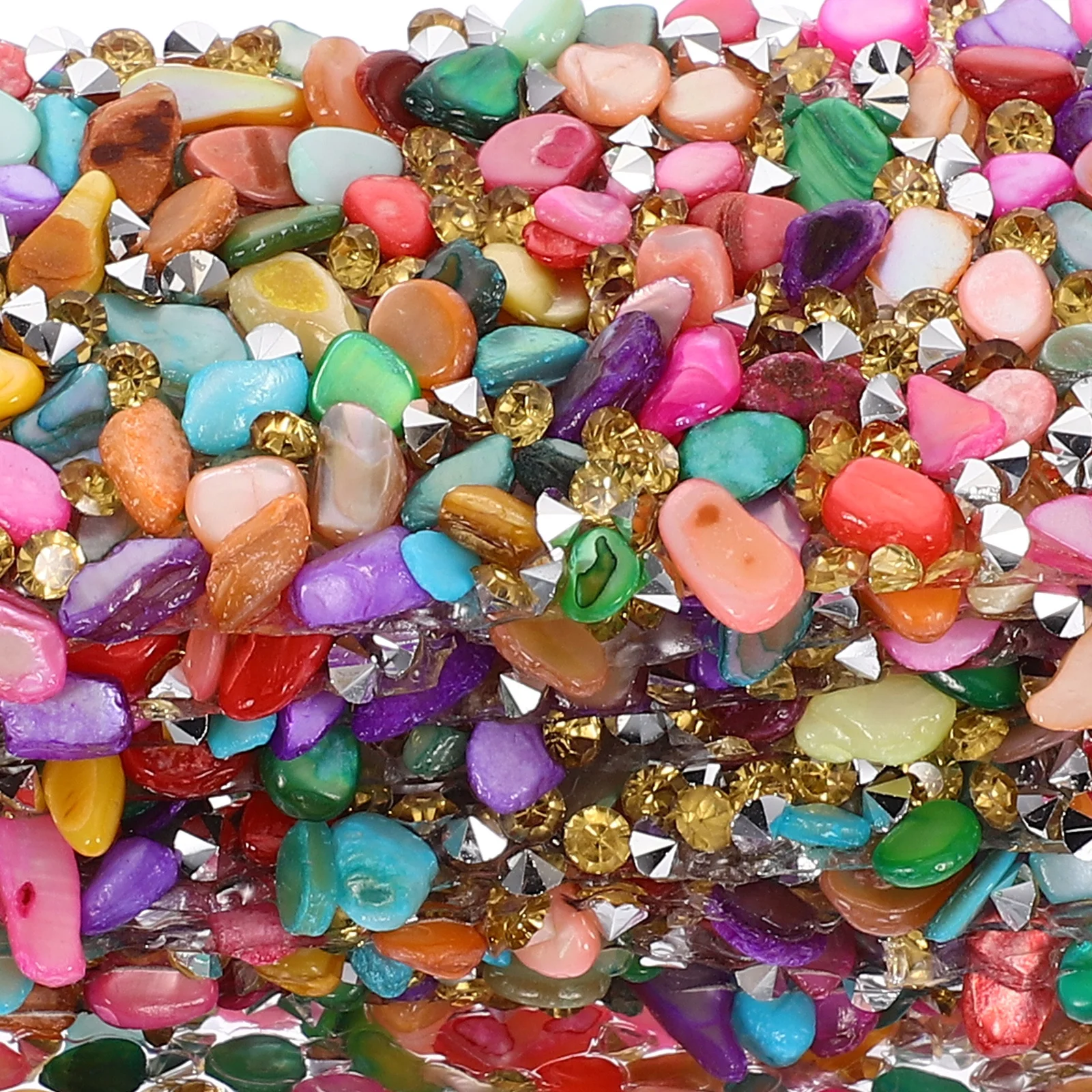 

1 Meter Colorful Stones Patch 3.5Cm Wide Rhinestone Trim Hot Fix Applique For Wedding Dress Sash Bridal Belt Craft Embellishment