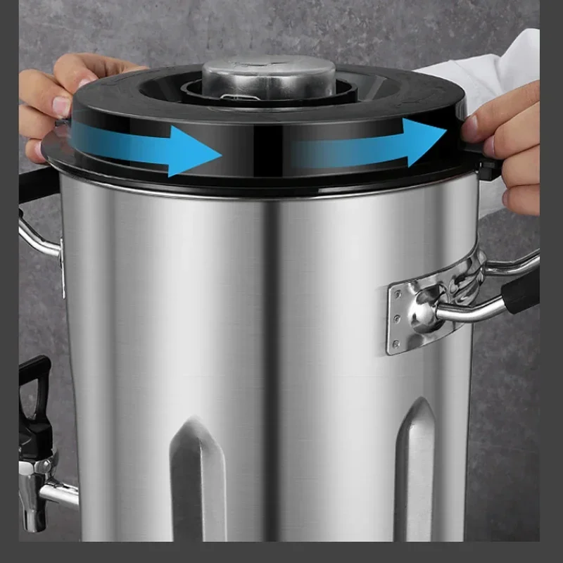 ماكينة تصنيع حليب فول الصويا التجارية المنزلية 220 فولت 10 لتر 22 لتر، تسخين، خالية من الخبث، خالية من الفلتر، طحن وغليان، ريفي عالي السعة