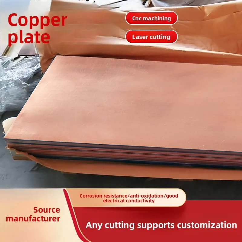 

T2 Copper Sheet 1 1.5 2 3 5 10mm Pure Red Copper Plate for Electrical Conductivity Custom Processing
