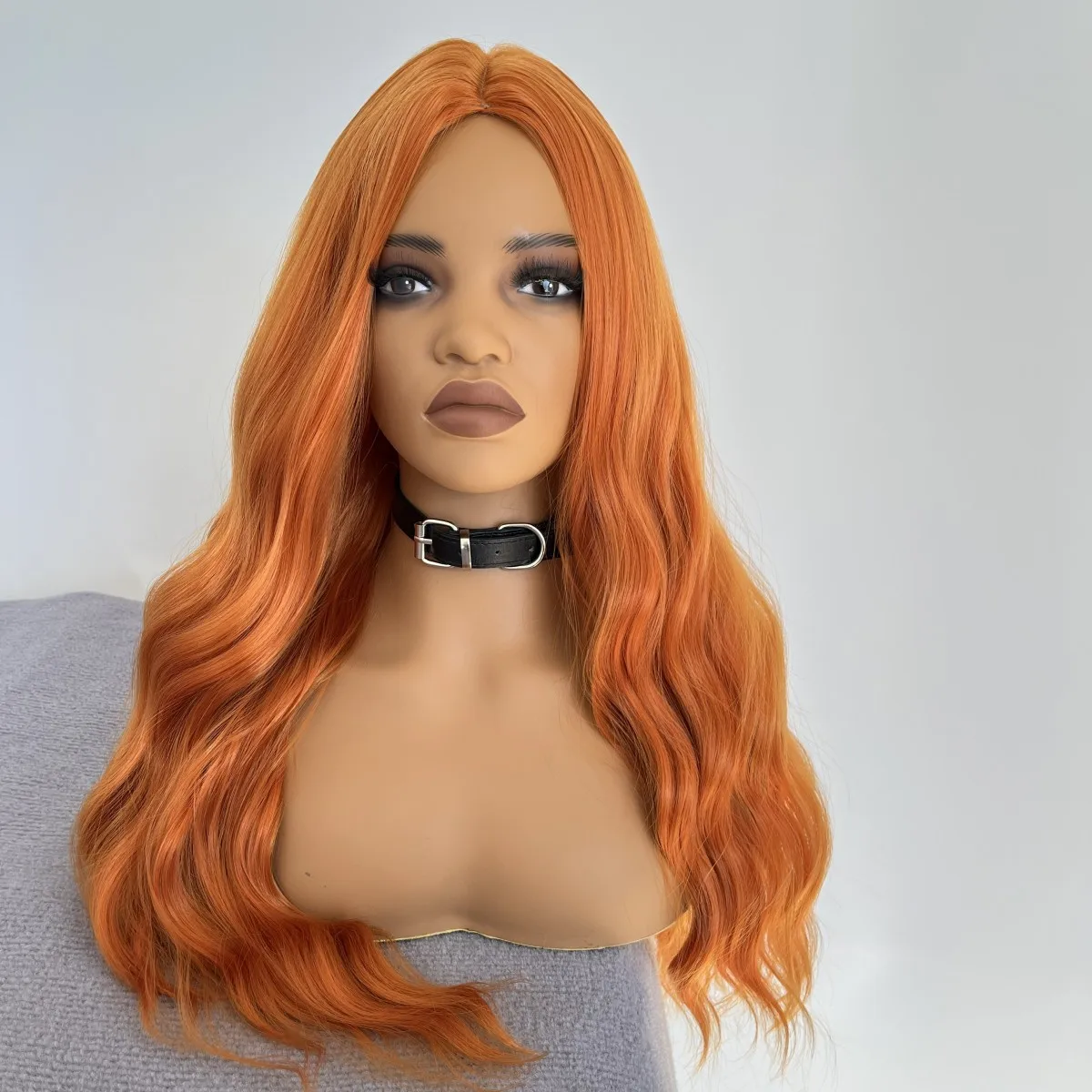 

Natural Party Heat Resistant Synthetic Hair Fashion for Women Female Ginger Orange Long Daily wear Synthetic Wigs