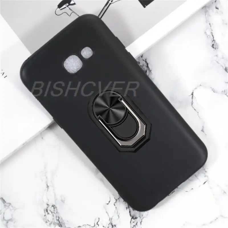 Funda magnética para Samsung Galaxy A5 2017 A520 A520F, funda de silicona TPU suave a prueba de golpes para Galaxy A5 2017, con soporte de anillo