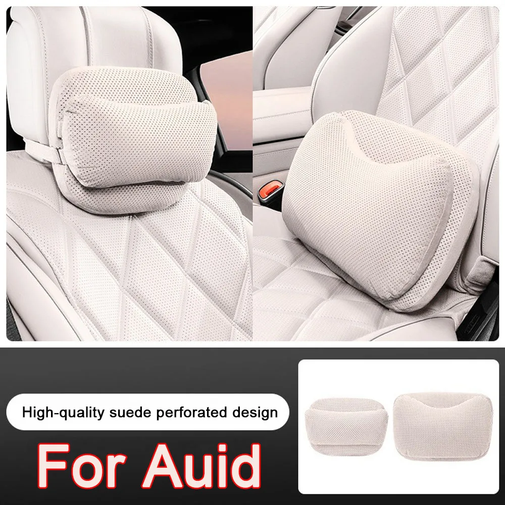 

Замшевая подушка для подголовника автомобильного сиденья, мягкая подушка для поясничной поддержки для Audi A1 A3 8P A4 A5 B6 B7 A6 A7 C5 C6 Q3 Q5 Q7 RS3 RS