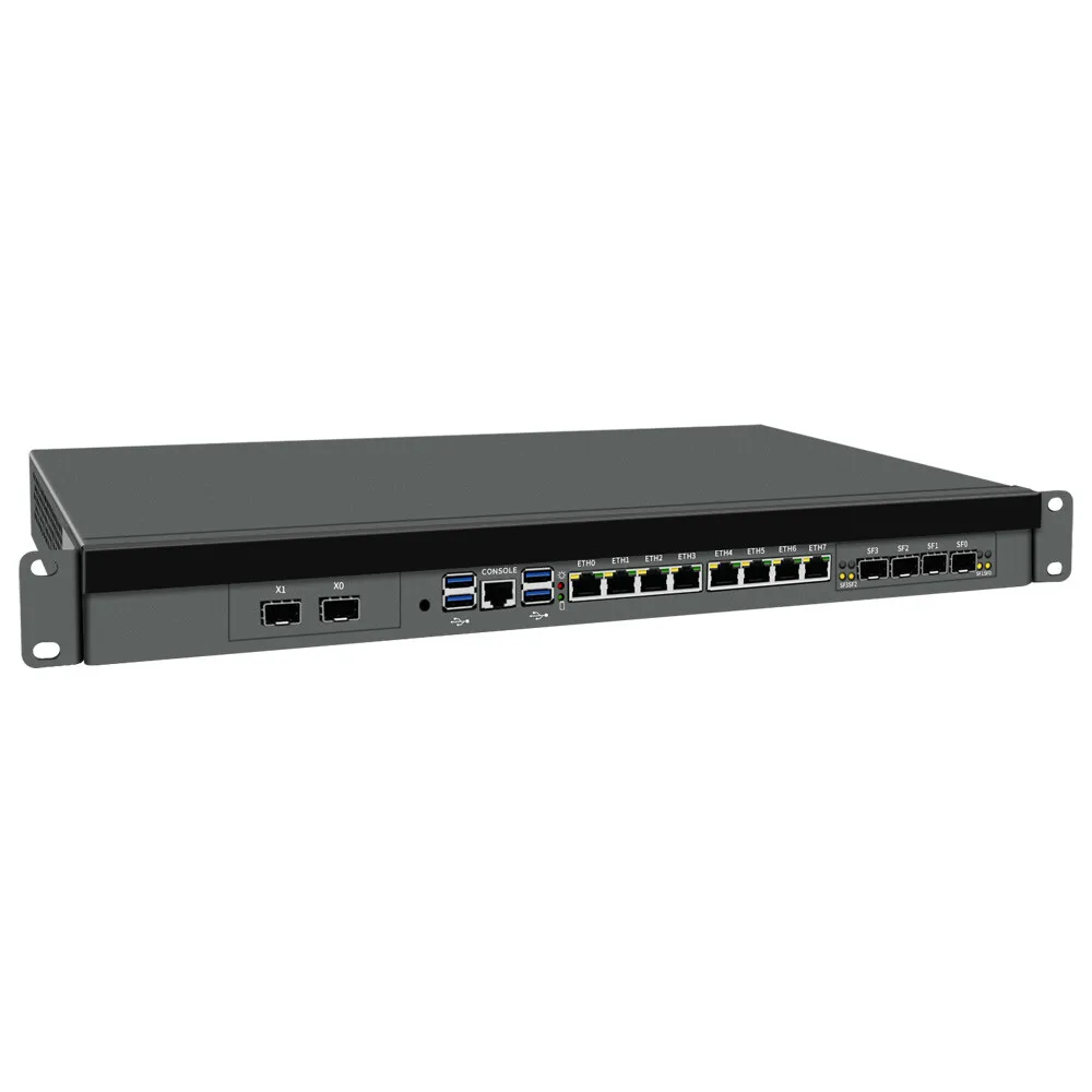 IKuaiOS Rackmount Network Appliance Intel Xeon E5 8x2.5G Ethernet 6x10G SFP+ for Servers Firewalls Routers C612NP-8L