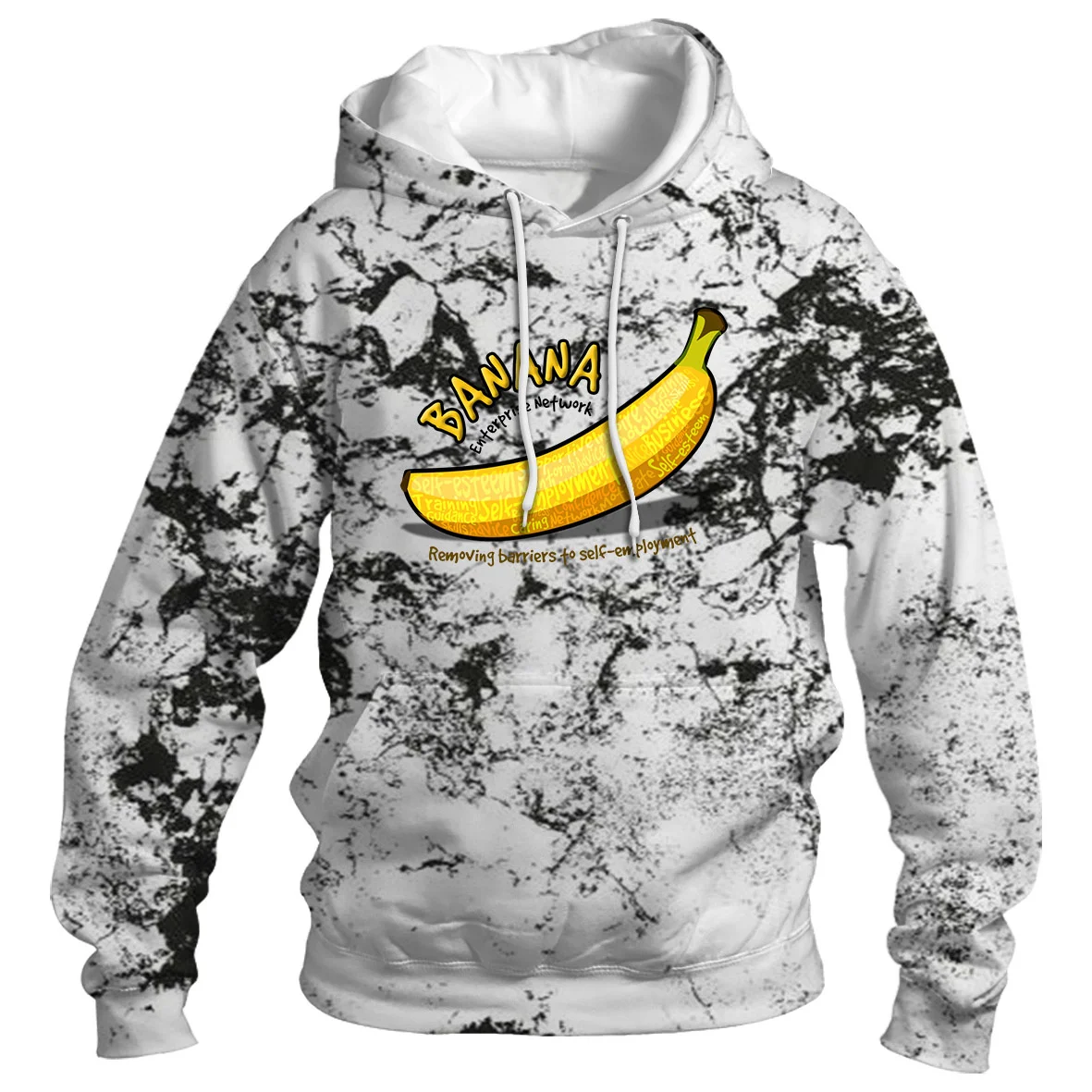 

Dolce & Banana Cute Printed Men Hoodie Loose Casual Clothing Fashion Warm Fleece Hoodies Personality Street Hip Hop Sweatshirt