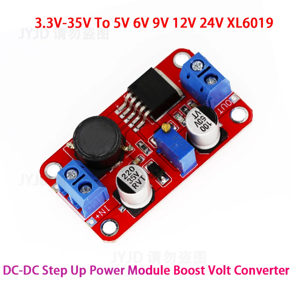 XL6019 5A DC-DC Step Up Power Module Boost Volt Converter 3.3V-35V To 5V 6V 9V 12V 24V