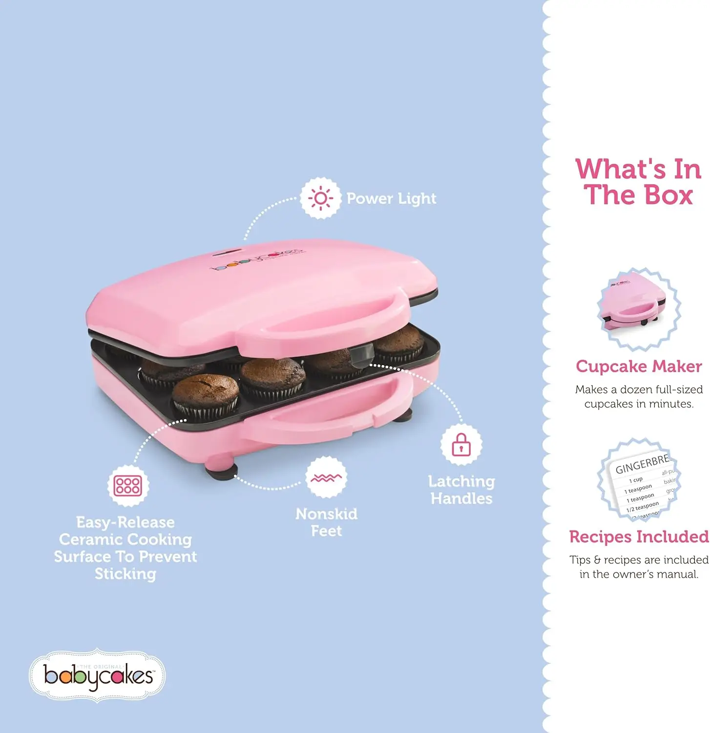 Full Size Cupcake Maker, Pink