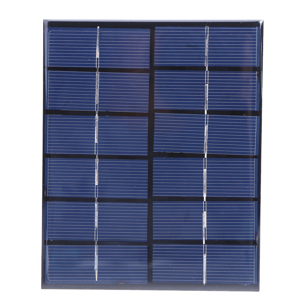 2W 6V Solar Panel Polysilicon Solar Cell Panel High Efficiency Solar Charger Panel for Low Power Electrical Appliances