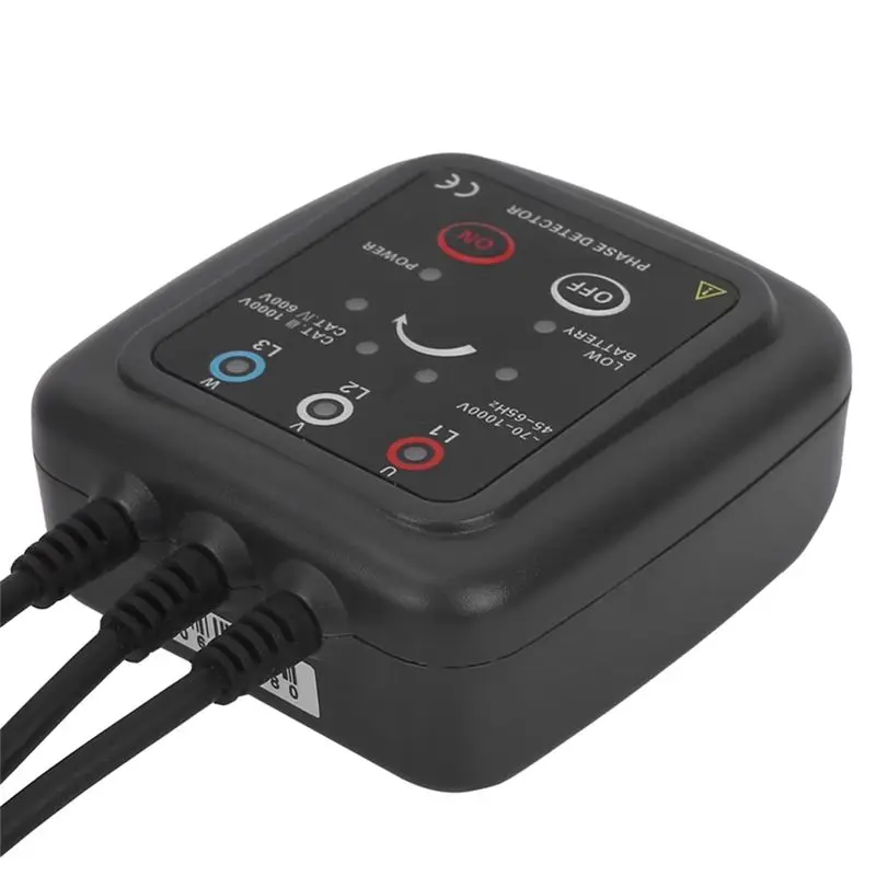HLZS-ETCR1000C Non Contact AC 70-1000V Phase Sequence Detector Meter Rotation Monitor Detection Tester