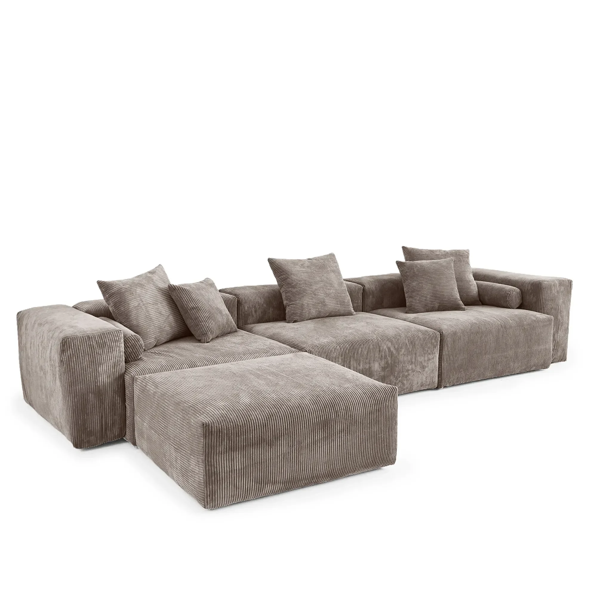 

For High Quality Sectional Couch Sofa with 4 Pillows Covers Removable Minimalist Sofa Detail for Living in Hotels Villas