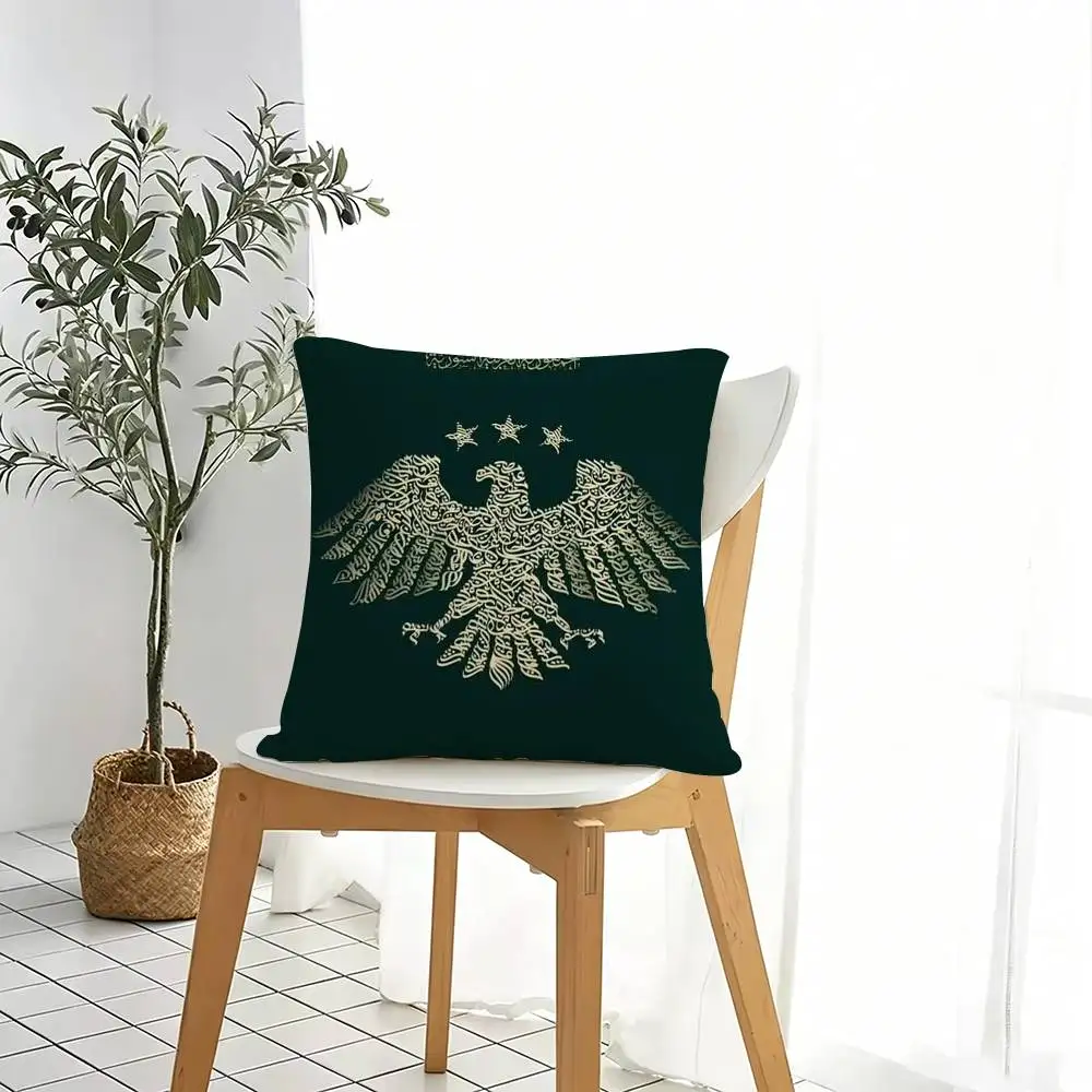 Syrians-S New Eagle Flag  Square Double-Sided printed Pillow Case Bedroom Bedside Pillow Sofa Cushion Cover Gift