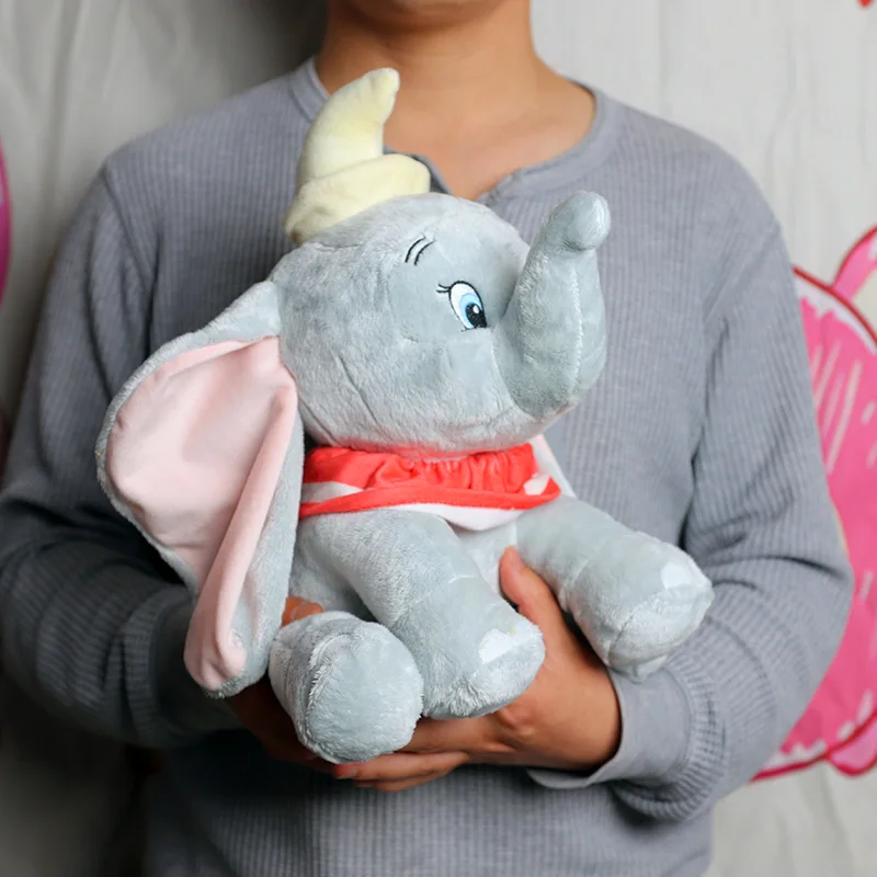 New Arrivals Dumbo Plush Toys For Adults 30cm Gray Elephant Stuffed Kawaii Sleeping Doll Birthday For Baby Girls Room Decoration - view 2