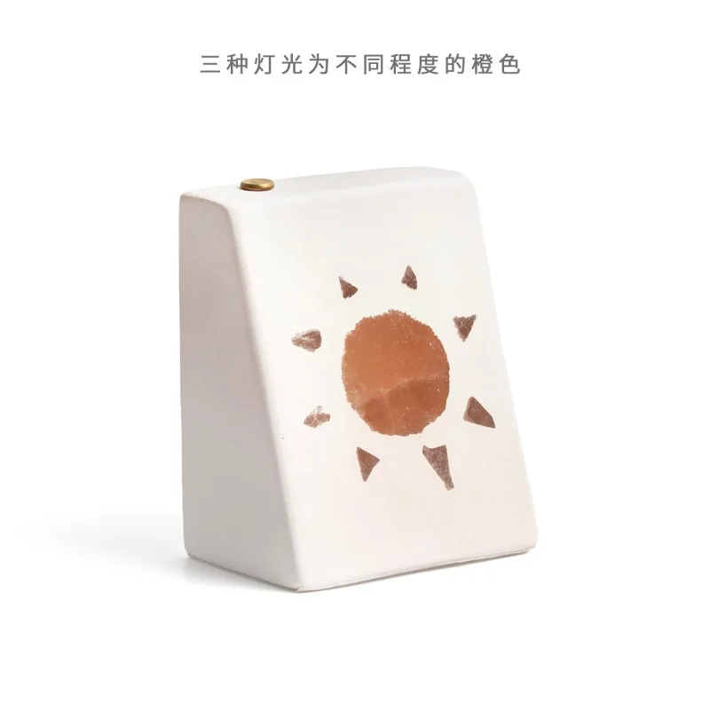 

Stone calendar ore night light small gift bedroom bedside lamp atmosphere charging desk lamp ornament
