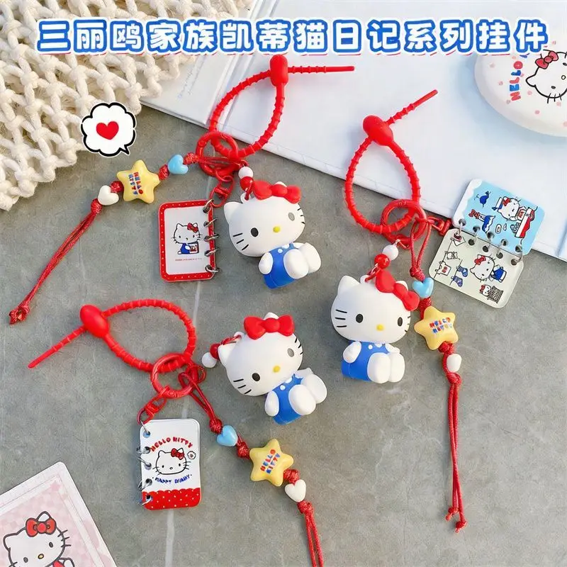 2026 New Genuine Sanrio Hello Kitty Diary Series Keychain Lovely KT Cat Bag Decor Pendant Sweet Festival Gift For Teenage Girls