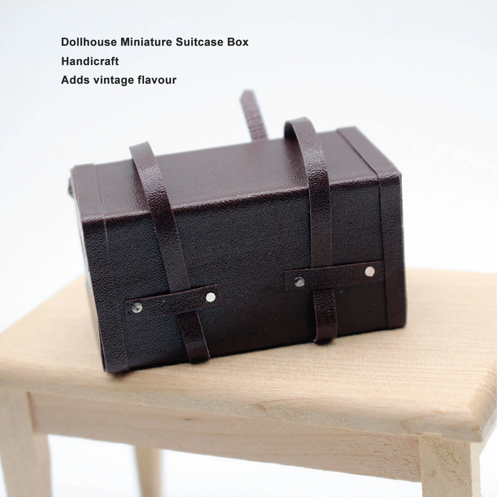 ZK20 Dollhouse Miniature Suitcase Box Realistic Replica Vintage Miniature Dollhouse Box For Home