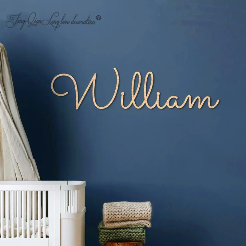 Custom Wooden Name Sign: Nursery Wall DecorWooden Name Sign: Nursery Wall Decor Personalised Wooden Letter Sign -  Veneer Name
