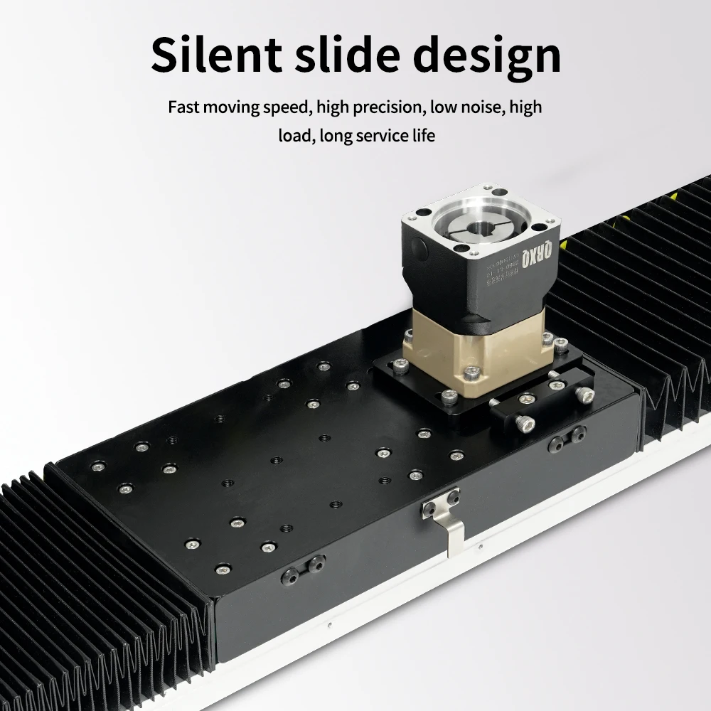 QRXQ RXC140F Customized 100mm- 8000mm Heavy Payload Linear Rails Robot Syste Gear Rack Pinion CNC Linear Module With Cable Chain